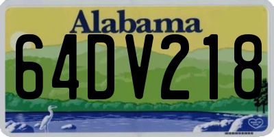 AL license plate 64DV218