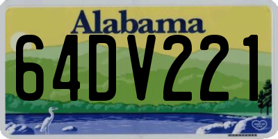 AL license plate 64DV221