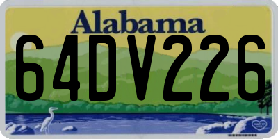 AL license plate 64DV226