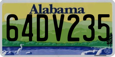 AL license plate 64DV235