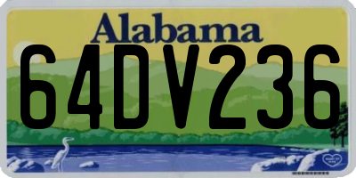 AL license plate 64DV236