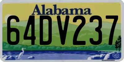 AL license plate 64DV237