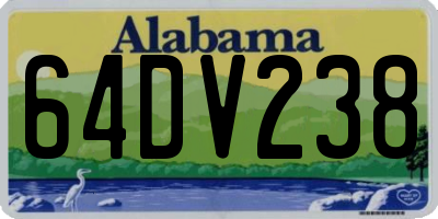 AL license plate 64DV238