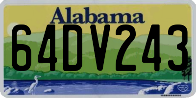 AL license plate 64DV243
