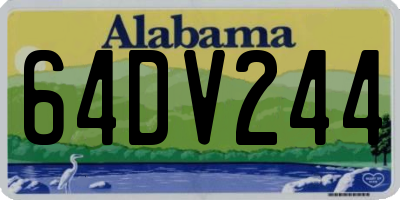AL license plate 64DV244