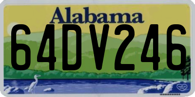 AL license plate 64DV246
