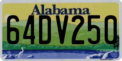 AL license plate 64DV250