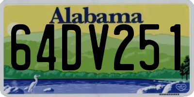 AL license plate 64DV251