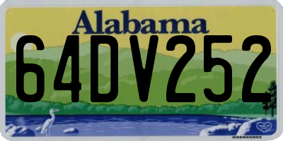 AL license plate 64DV252