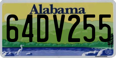 AL license plate 64DV255