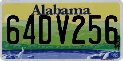AL license plate 64DV256
