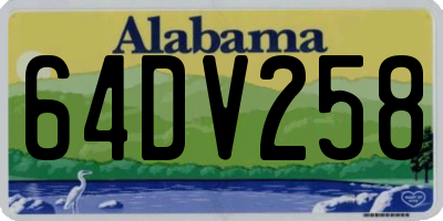 AL license plate 64DV258