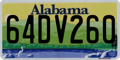 AL license plate 64DV260