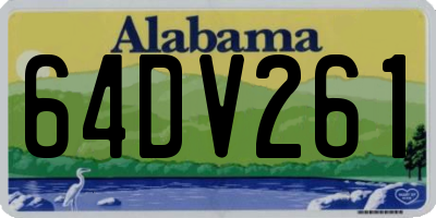 AL license plate 64DV261