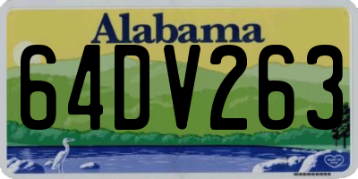 AL license plate 64DV263