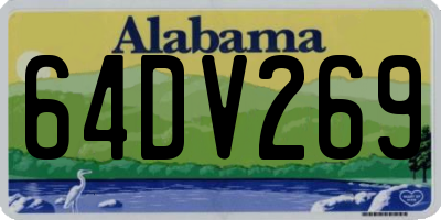 AL license plate 64DV269