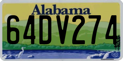 AL license plate 64DV274