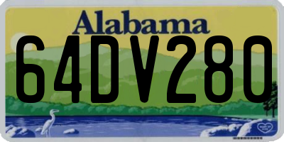 AL license plate 64DV280