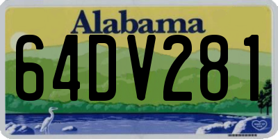 AL license plate 64DV281