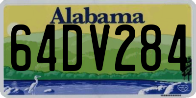 AL license plate 64DV284