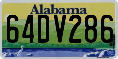 AL license plate 64DV286