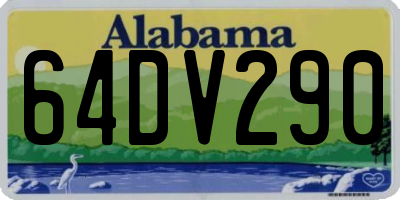 AL license plate 64DV290