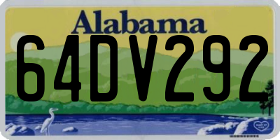 AL license plate 64DV292