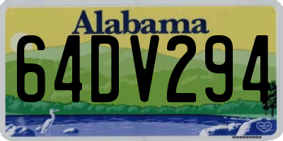 AL license plate 64DV294