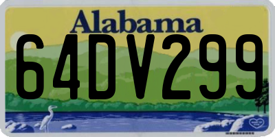 AL license plate 64DV299