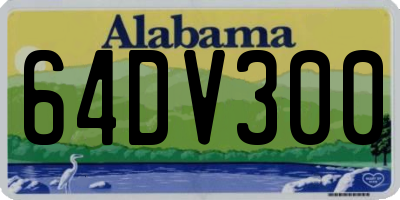 AL license plate 64DV300