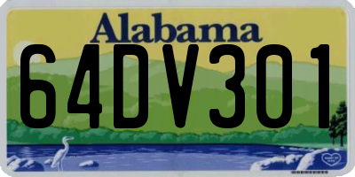 AL license plate 64DV301