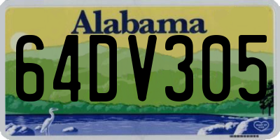 AL license plate 64DV305