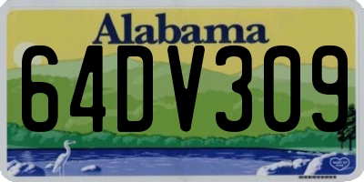 AL license plate 64DV309
