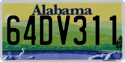 AL license plate 64DV311