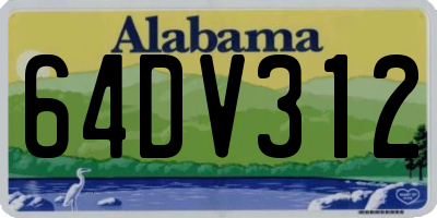 AL license plate 64DV312