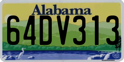 AL license plate 64DV313