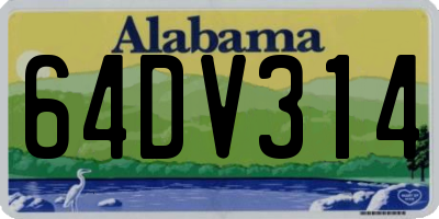 AL license plate 64DV314