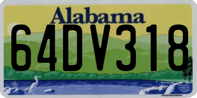 AL license plate 64DV318