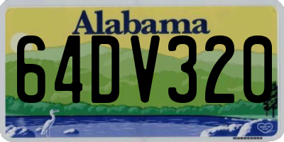 AL license plate 64DV320