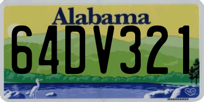 AL license plate 64DV321