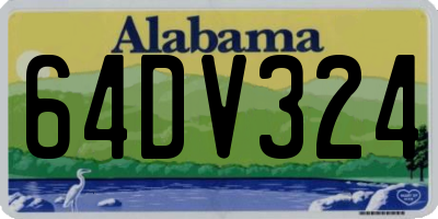 AL license plate 64DV324