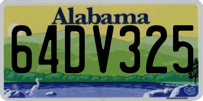 AL license plate 64DV325