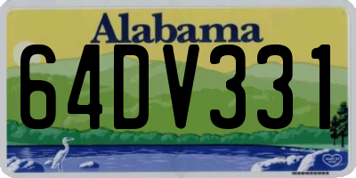 AL license plate 64DV331