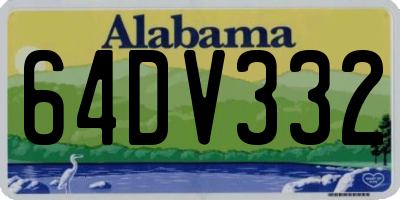 AL license plate 64DV332