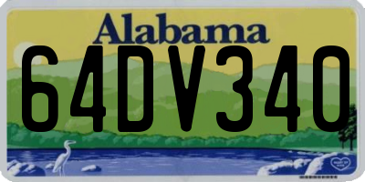 AL license plate 64DV340