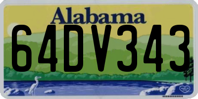AL license plate 64DV343