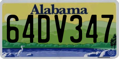 AL license plate 64DV347