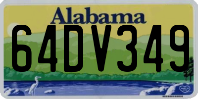 AL license plate 64DV349