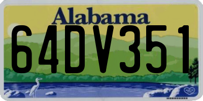 AL license plate 64DV351
