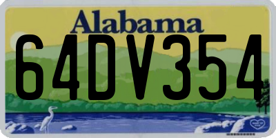 AL license plate 64DV354